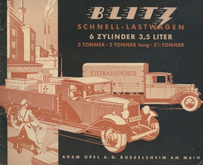 Opel Blitz 3,5 Ltr. Prospekt ca. 1933