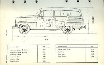 Opel dealer folder Blitz / Rekord van 1956