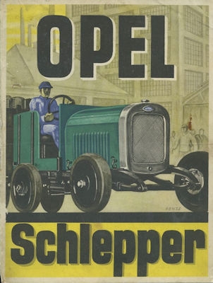 Opel 4 PS Schlepper Prospekt ca. 1925