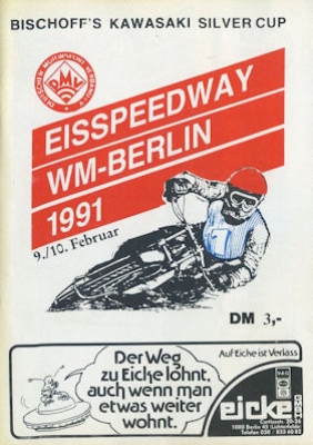 Programm 18. Berliner Eisspeedwayrennen 9./10.2.1991