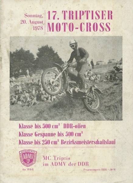Programm 17. Triptiser Moto Cross 8.1978
