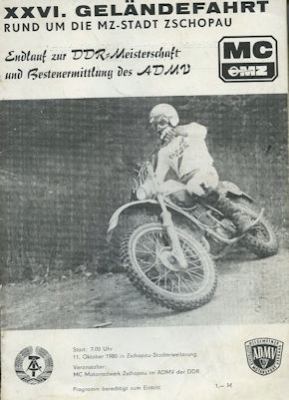 Programm 26. Int. Geländefahrt Rund um Zschopau 1980