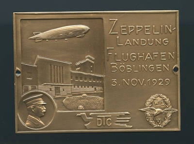 Badge Zeppelin-Landung Flugplatz Böblingen 3.11.1929