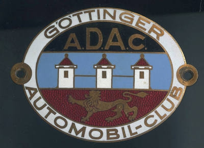 Badge Automobilclub Göttingen ca. 1930