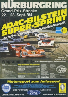 Programm Nürburgring 22./23.9.1984