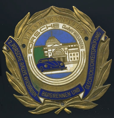Plakette Porsche Club Wiesbaden 1954