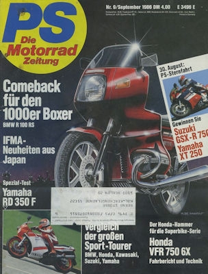 PS Die Motorradzeitung 1986 No. 9