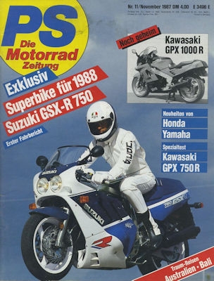 PS Die Motorradzeitung 1987 Heft 11