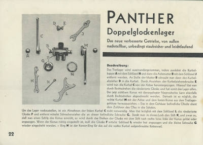 Panther bicycle brochure 1910