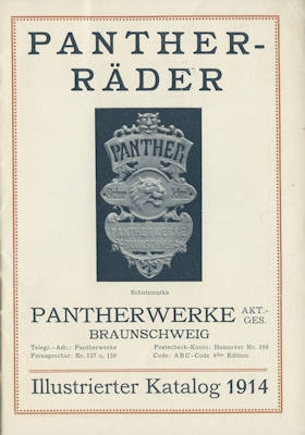 Panther Fahrrad Prospekt 1914