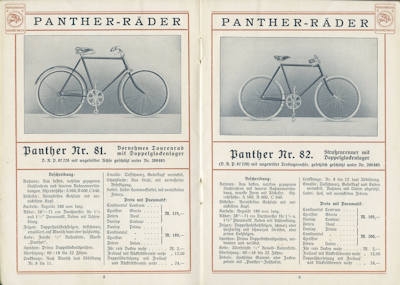 Panther Fahrrad Prospekt 1914