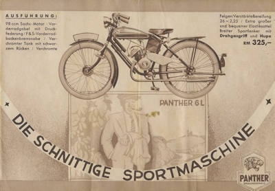 Panther Motor-Fahrräder 1936