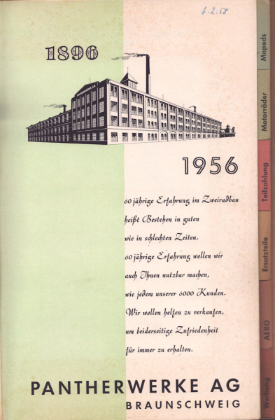 Panther Händler Katalog 1956