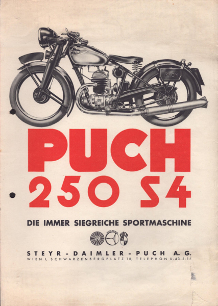 Puch 250 S 4 Prospekt 1938