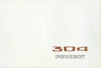 Peugeot 304 brochure 1970