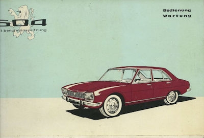 Peugeot 504 owner`s manual + folder 7.1969