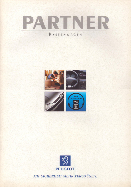 Peugeot Partner Prospekt 9.1997
