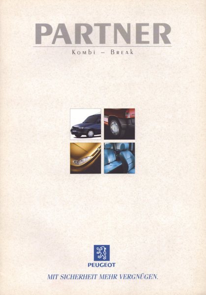 Peugeot Partner Kombi / Break Prospekt 9.1997