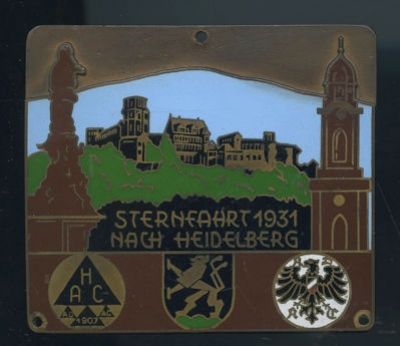 Badge Sternfahrt nach Heidelberg 1931