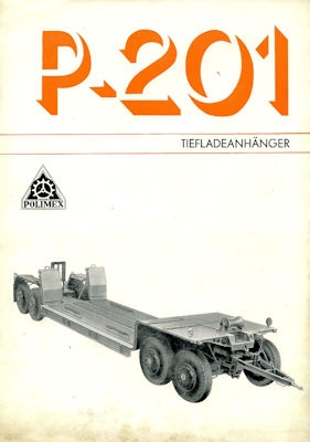 Polish Low loader trailer P 201 brochure 1968