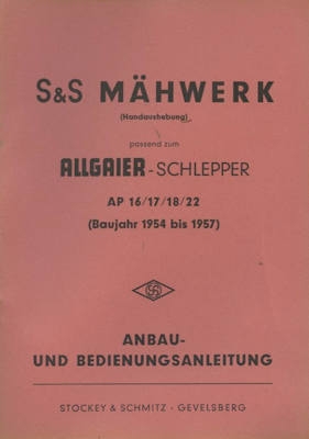 Porsche Diesel Schlepper / Stockey & Schmitz technische Unterlagen 1958