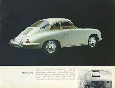 Porsche 356 C Prospekt ca. 1963