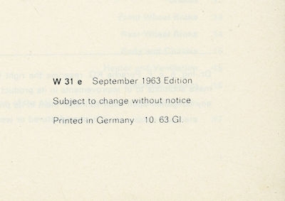 Porsche 356 C Bedienungsanleitung 9.1963 e