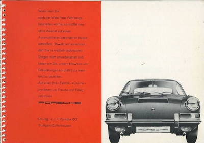 Porsche 911 Bedienungsanleitung 1965