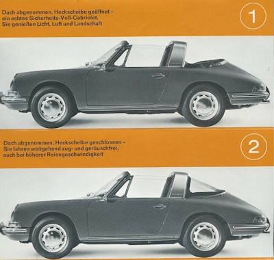 Porsche 911 Targa Prospekt ca. 1966