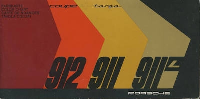 Porsche Farbkarte ca. 1967