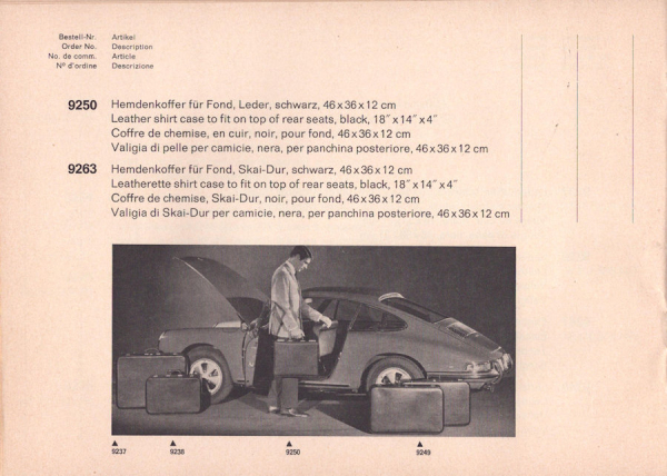 Porsche 911 / 911 S / 912 Zubehör-Katalog 11.1966