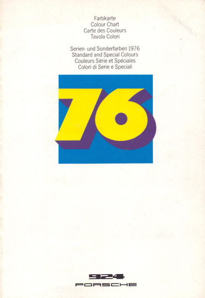 Porsche 924 Farben 1976