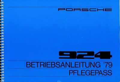 Porsche 924 Bedienungsanleitung 1979