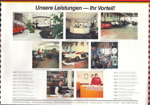 Porsche Kremer Racing Prospekt 1984/85