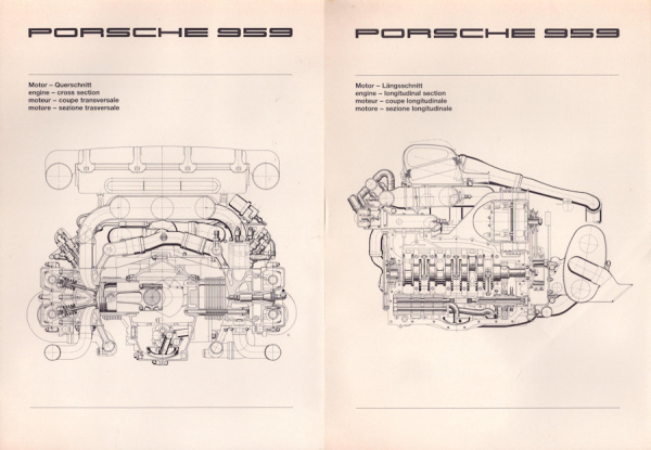 Porsche 959 Pressemappe ca. 1986