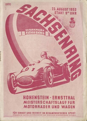 Programm Sachsenringrennen 23.8.1953