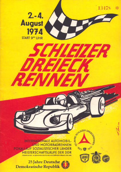 Programm Schleizer Dreieck 2./4.8.1974