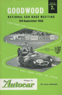 Programm Goodwood National Car Race Meeting 8.9.1956