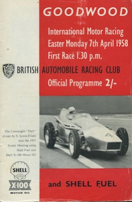 Program Goodwood International Motor Racing 7.4.1958