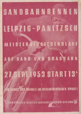 Programm Sandbahnrennen Leipzig-Panitzsch 27.9.1953