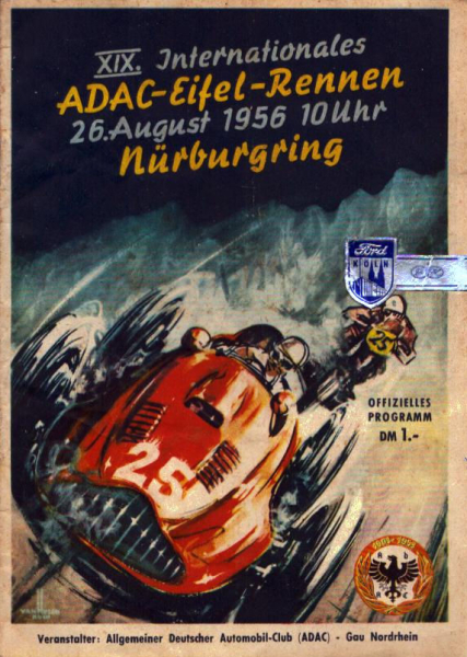 Programm Nürburgring 26.8.1956