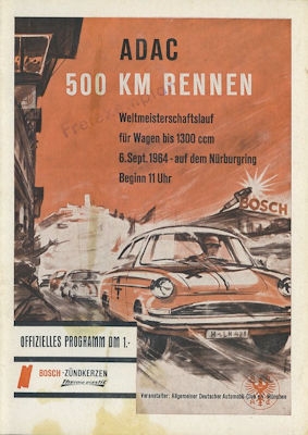 Programm Nürburgring 6.9.1964