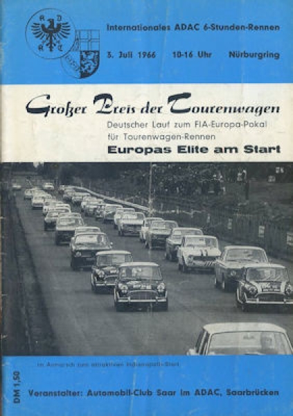 Programm Nürburgring 3.7.1966