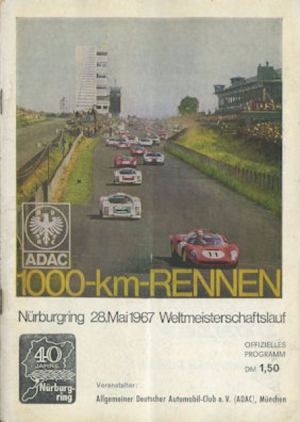 Programm Nürburgring 28.5.1967