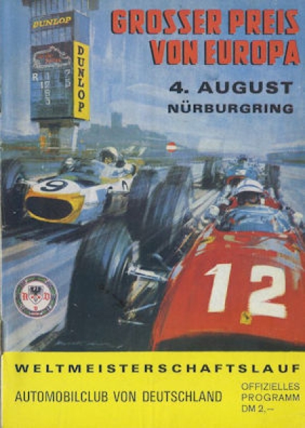 Programm Nürburgring 4.8.1968