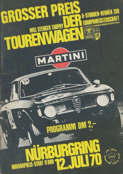 Programm Nürburgring 12.7.1970