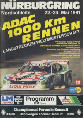 Programm Nürburgring 22./24.5.1981