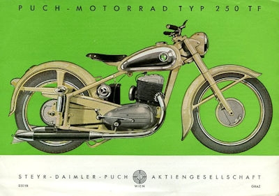 Puch Typ 125 TF Prospekt 9.1949