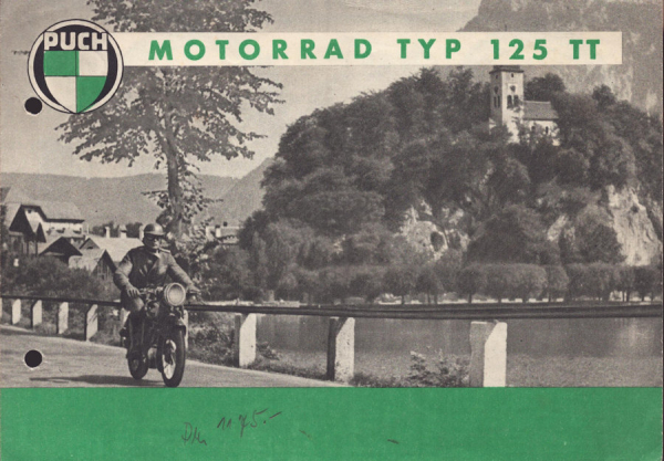 Puch Typ 125 TT Prospekt 12.1950