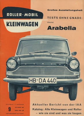 Rollerei und Mobil / Roller Mobil Kleinwagen 1959 Heft 9